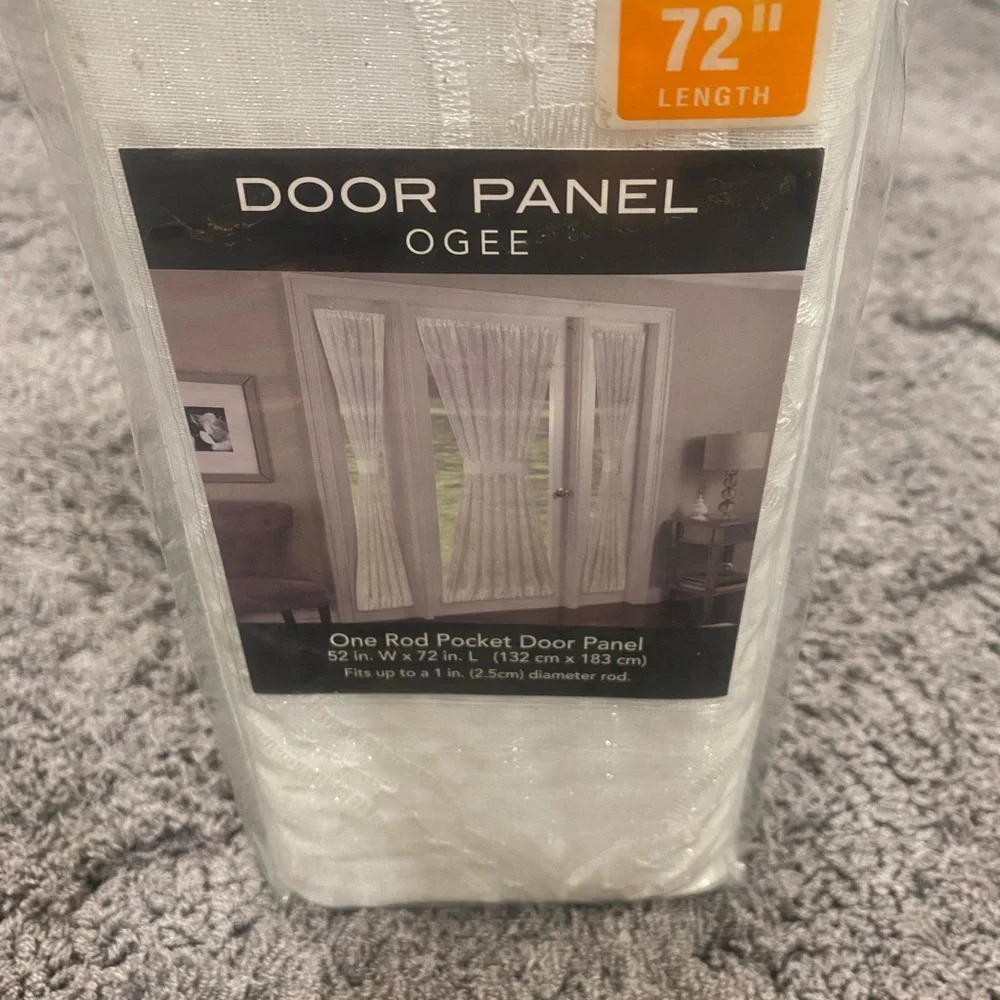 Bed Bath & Beyond Ogee Sheer Door Panel - White